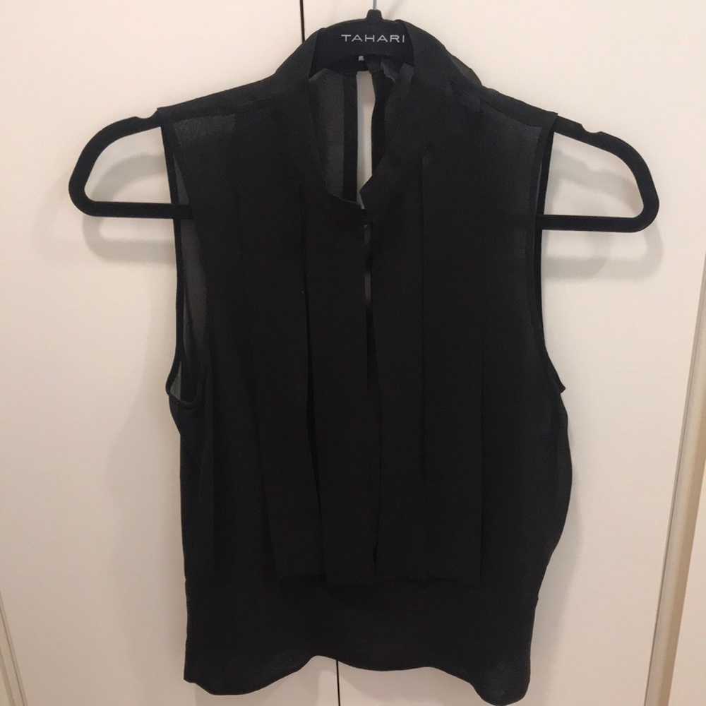 100% silk sheer blouse